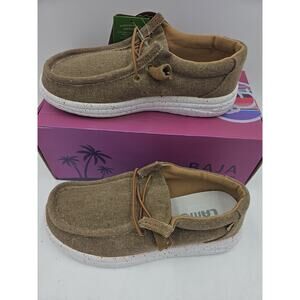 New Boy’s LAMO CK2035 Khaki Dark Tan Paulie Kids Casual Slip-on Shoes Size 11Y